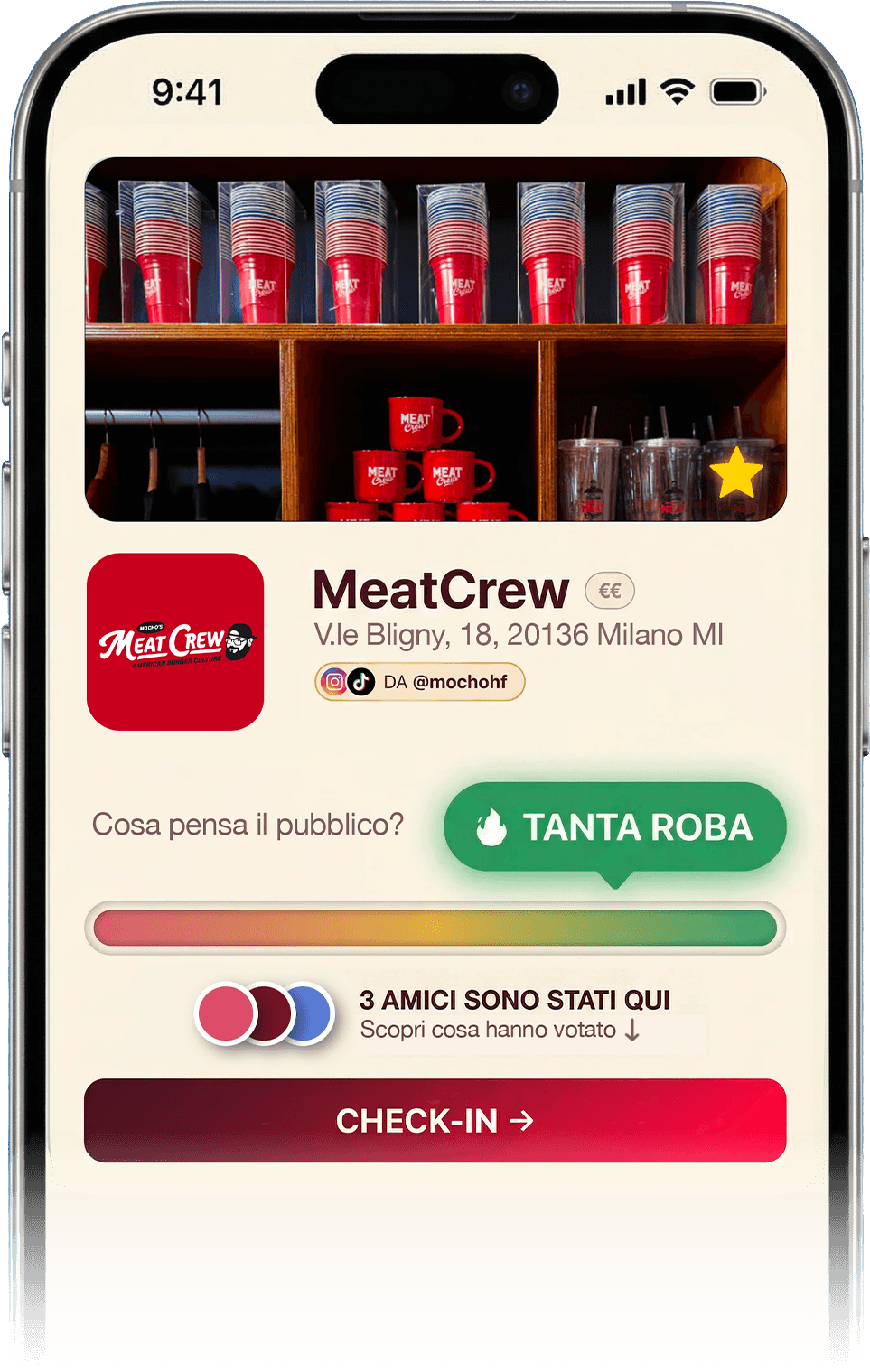 Check-in, vota e vinci